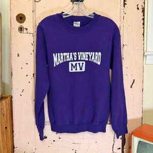 Vintage Preppy Purple Martha’s Vineyard Crewneck Sweatshirt